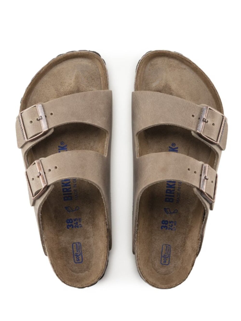 NWT Birkenstock Arizona Soft Footbed Tobacco Brown Oiled Leather Size 39 - Picture 12 of 16